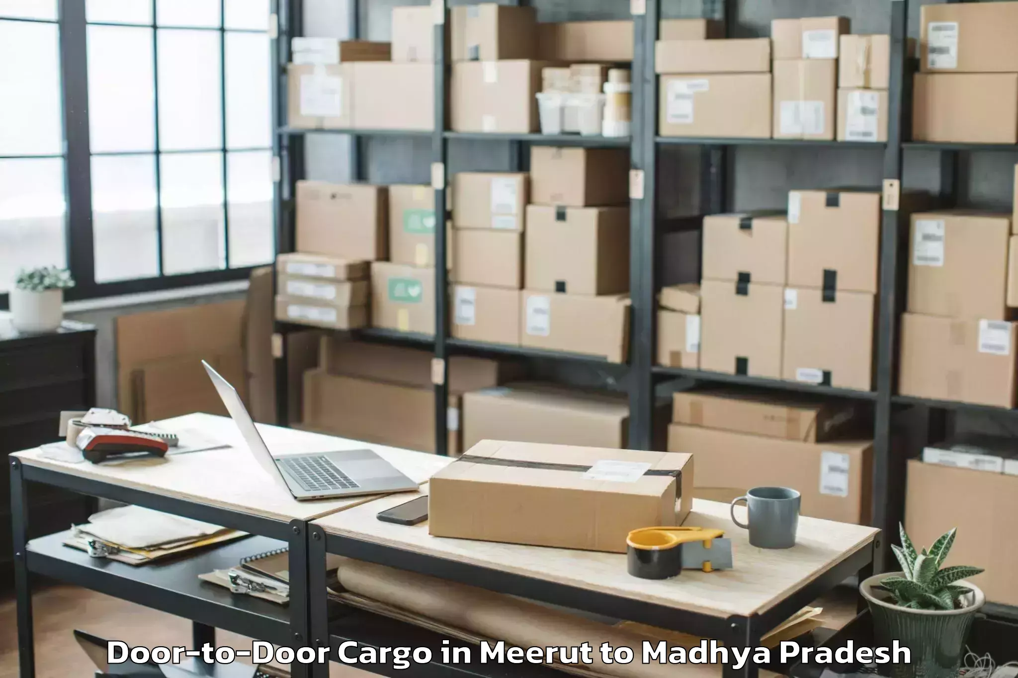 Comprehensive Meerut to Kailaras Door To Door Cargo